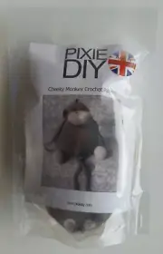 Pixie DIY Cheeky Monkey Complete Crochet Pattern Kit New