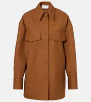 [Stella McCartney] Stella McCartney Faux suede overshirt AU 6 brown