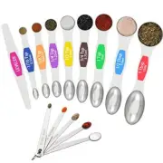 14 Pcs Magnetic Measuring Spoons Set Stackable for Spices Jars Liquid