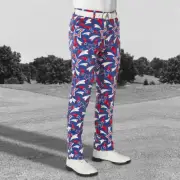 Royal & Awesome Shooting Pars Golf Pants Trousers Mens 36x30 NWT American Theme