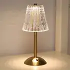 3 Colors LED Crystal Lamp Dimmable Desk Night Lights Rechargeable Bar Decoration
