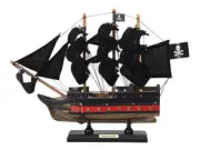 Wooden Black Bart's Royal Fortune Black Sails Limited Model Pirate Ship 12"