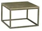 Paradise Rustic Distressed Solid Mango Wood & Metal Side Table/ Lamp Table
