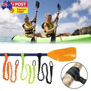 Kayak Safety Paddle Leash Canoe Fishing Rod Coil Lanyard Holder Rope Accessory