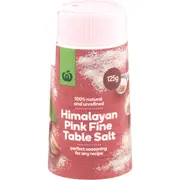 Woolworths Himalayan Pink Salt Fine Cut Shaker 125g