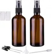 Hydior Amber Glass Spray Bottles for Essential Oils, 4oz Empty Small Fine Mist Spray Bottle 2 Pack