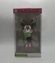 2018 Disney Parks Store Christmas Tree Topper Minnie Mouse Reindeer Glass Mickey