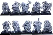 Forged Terrain Fantasy Dwarf Rangers Miniature 32mm Tabletop Games Fantasy Dwarves Army, Dwarfs Heavy Weapon Figure