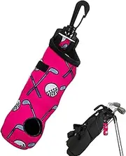 Golf Ball Bag - Game Tee Holder, Accessory Pouch | Clip On Waist Belt Design, Small Valuables Storage Secure Ball Carry, Widespread Organized Tees, Quick Retrieve On Course, Good Holiday Presents