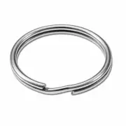 Lucky Line 76100 5/8" Split Key Ring Nickel-Plated Steel 100 Per Box