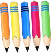 Abaodam 5pcs Giant Inflatable Crayons Jumbo Pencil Decorations for Back to School Parties Classroom Activities and Kindergarten Learning Tools