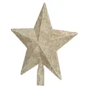 Star Tree Topper Decorated Golden Light Weight Shiny Mini Christmas Tree US