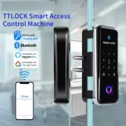 Smart Lock Fingerprint Bluetooth No-Wiring Frameless Glass Sliding Door Sensor