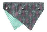 Pastel Trees Small to Medium X-Mas Dog Bandana by FuzzYard