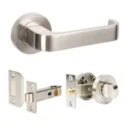 Zanda Streamline Door Handle Lever Set Brushed Nickel