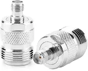 2pcs Type N Female SMA Female RF Connector Coaxial Adapter Test Converter for RF Connection
