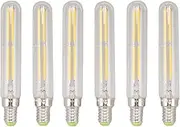 2Pcs E14 LED Bulb, Warm White 2300K Dimmable Bulb, 4W E14 Base Tubular Light Bulb, Energy Saving Decorative Bulb, Best Replacement for Halogen and Incandescent Bulb