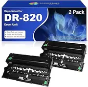 Compatible DR-820 DR820 Drum Unit (2-Pack) Replacement for Brother DR 820 TN850 TN880 Work for HLL5000D HLL6200DW HLL5700DW MFCL5900DW MFCL6700DW MFCL6800DW Laser Printers
