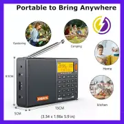 D-808 Portable Digital Radio – Multi-Band Receiver with SSB & DSP