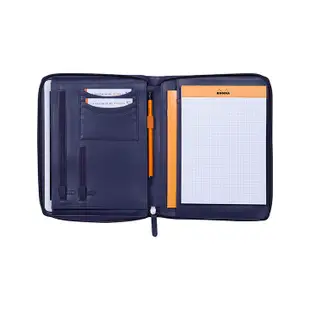 【Rhodia｜Rhodiarama 】A5 人造皮文件夾 _ 可放RHODIA上掀式筆記本 _ 含卡片夾 _ 孔雀綠