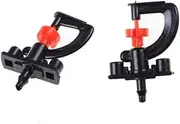 Outanaya 10pcs Drip Irrigation 360 Degree Rotating Sprinkler Nozzle G Type Suspension Micro Sprinkler Efficient Water Distribution for Garden and Lawn Black