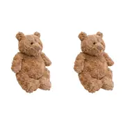 2x LVD Plush Bear Lil Ted Kids/Childrens Stuffed Animal/Soft Play Toy 34x20cm 0+