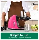AMZCHEF Slow Juicer Masticating Machine ZM1501 Pink Reverse Function & Easy New