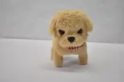 Simulated Electric Puppy Doll Plush Squeaky Walk Tail Wagging Motorized Beige