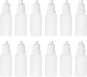 OKUMEYR 12pcs Dropper Bottles Squeezable Eye Liquid Containers with Safety Cap Lightweight for Accurate Dosing for Travel and Everyday Use