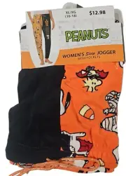 Peanuts Cartoon Ladies Halloween Sleep Jogger With Pockets Size XL (16-18) NEW