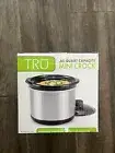 TRU Silver Stainless Steel Mini Crock .65-qt. Fondue Sauce Dip Party Open Box Ne