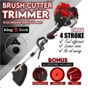 4 STROKE Brush Cutter Pole Whipper Snipper Lawn Trimmer Edger Brushcutter FS