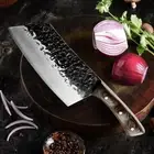 Cleaver Knife Kitchen Chef Slicing Chop Meat Forged 5Cr15Mov Steel Wood Handle S