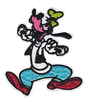 Goofy Character Dancing Embroidered 3.25" Tall Iron on Patch