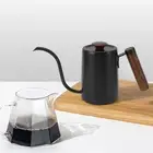 (600Ml Black) Coffee Hand-Pour Pot 304 Stainless Steel Coffee Pot Wenge AU