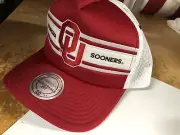 New MITCHELL & NESS Oklahoma OU Sooners Sideline Trucker Snapback Hat Retro 80s