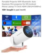 Portable Projector WiFi Bluetooth Auto Keystone Mini projector lOS Android #527