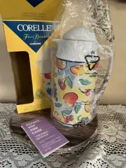 Corelle Corning Fruit Basket Pattern Thermal Coffee Carafe Thermique 1 QT NEW