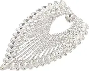 BATHVEVE Rhinestone Applique Patch for Clothing Handbags Transparent Heart Design Decorative Accessory Wear Resistant Fashion Ornament Versatile Sewing Decor