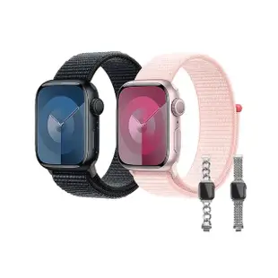 不鏽鋼錶帶組【Apple】Apple Watch S9 GPS 45mm(鋁金屬錶殼搭配運動型錶環)