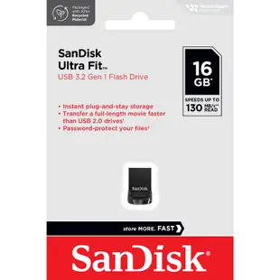 SanDisk 16GB 16G Ultra Fit SD CZ430 USB 3.2 隨身碟 BSMID31490