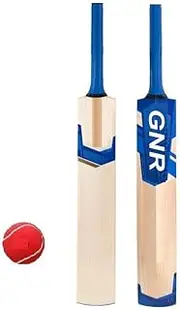 GNR Tennis Cricket Bat with Ball for Boys Size 5 (Sticker multibrands) 8-11yr Boys