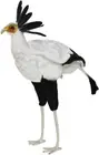 HANSA BH7639 Secretarybird 59 Real Animal Plush Toy Acrylic White Black crest