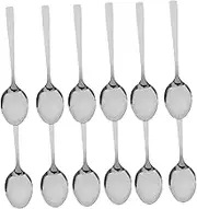 JECOMPRIS 12pcs Stainless Steel Dinner Spoons Ergonomic Table Cutlery Silverware for Everyday Use for Family Meals Formal Gatherings