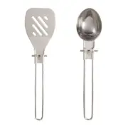Camping Cookware Stainless Steel Folding Spatula/Spoon Tableware