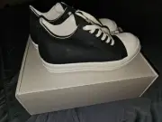 *New* Rick Owens DRKSHDW Ramones US9 EU42 Black Denim Lows