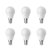 6x Sansai Home Fancy Round LED 425lm Light Bulb G45 5W E14 Cool White 6500K