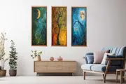 3 Piece Sun & moon Art Set