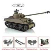 2.4G Henglong 1/16 7.0 M4A3 Sherman 3898 BB Shooting IR RTR RC Tank Metal Tracks