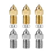 0.4/0.6/0.8mm Brass Copper Nozzle Extruder Parts for Creality Ender 7 3D Printer